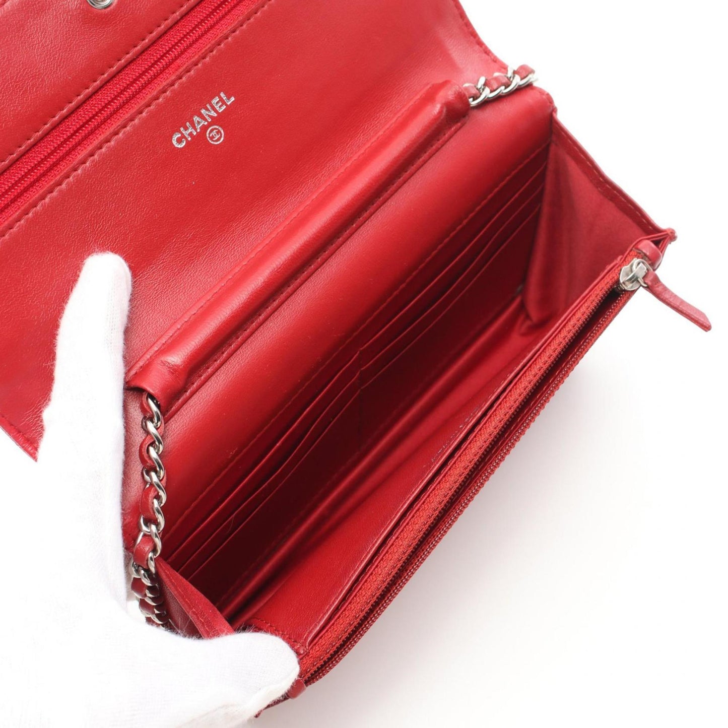 Chanel Camellia Red Leather Shoulder Bag