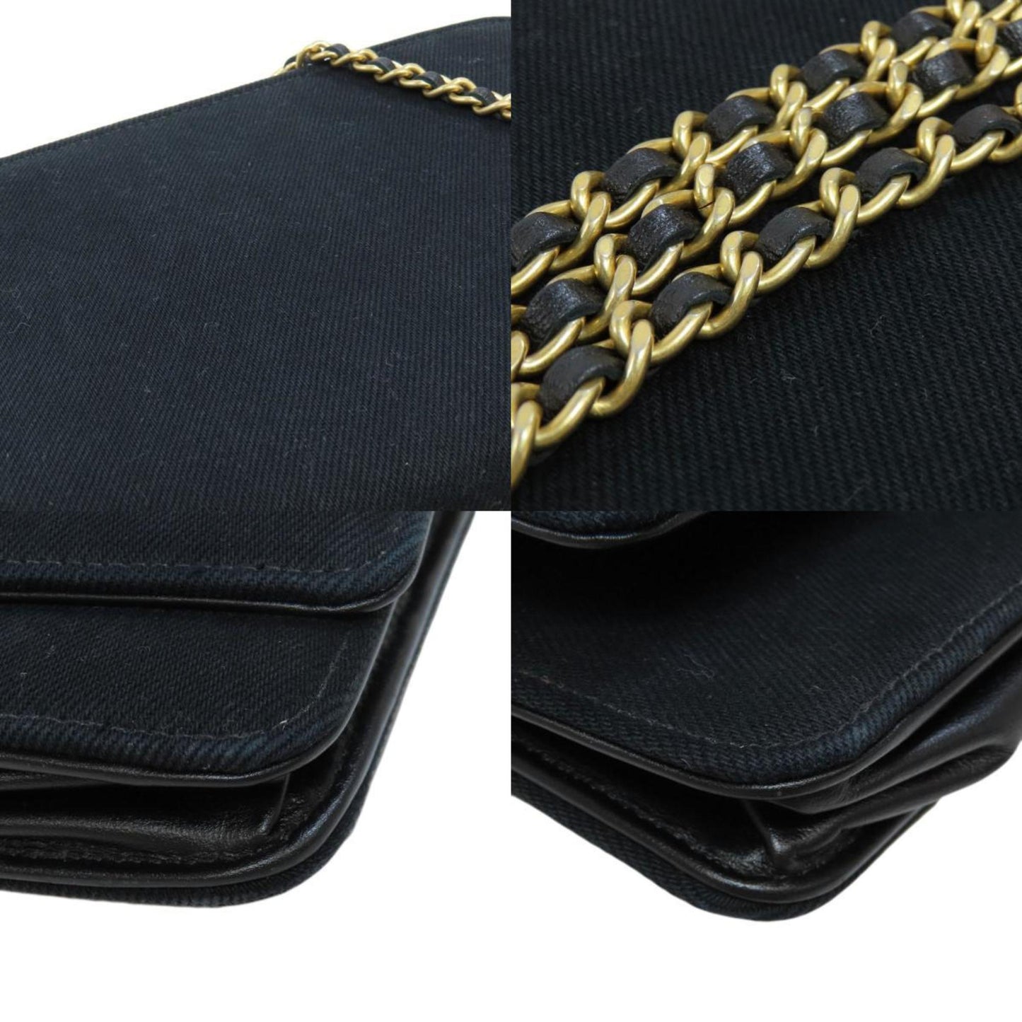 Chanel Wallet On Chain Blue Denim - Jeans Clutch Bag