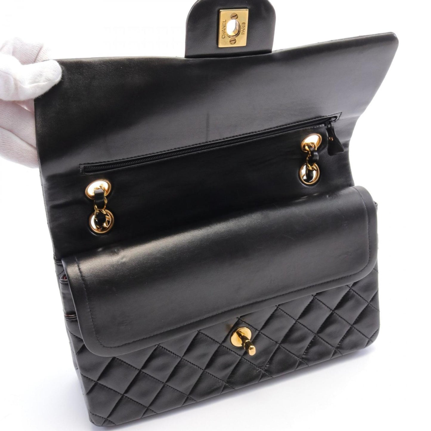 Chanel Timeless Black Leather Shoulder Bag