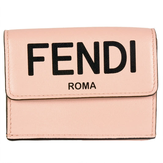 Fendi Micro Trifold Wallet Pink Leather Wallet Accessories