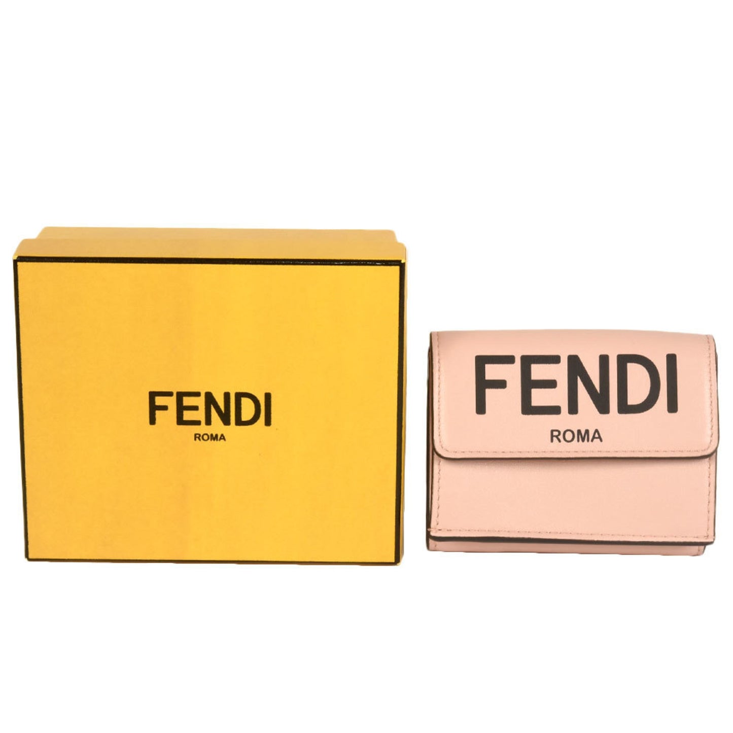 Fendi Micro Trifold Wallet Pink Leather Wallet Accessories