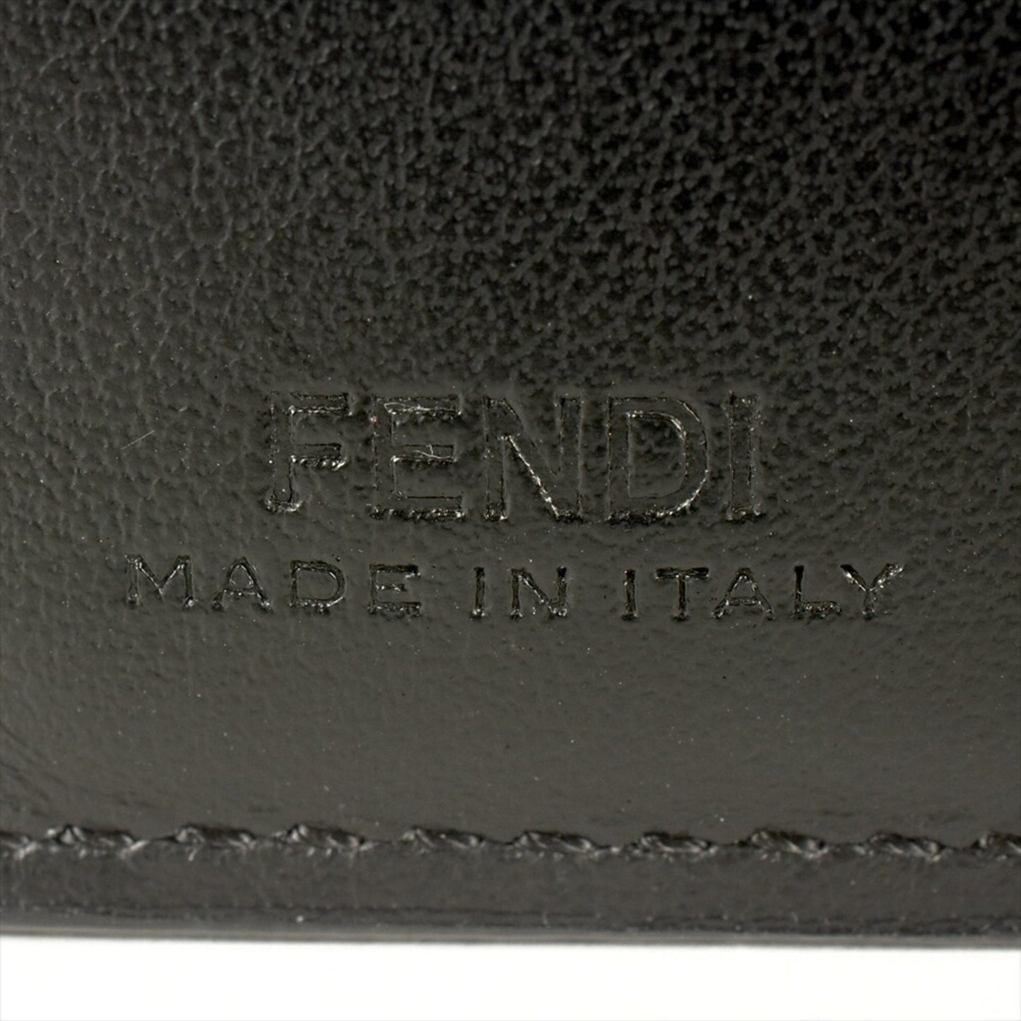 Fendi Black Leather Wallet Accessories