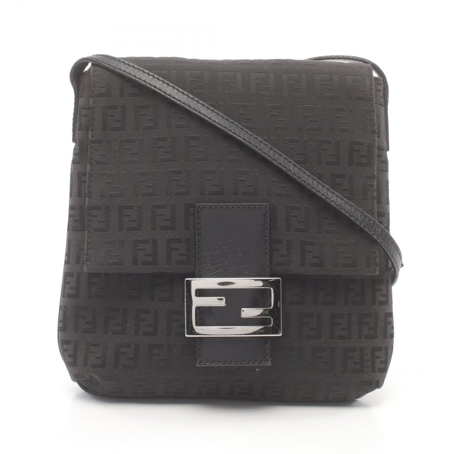 Fendi Baguette Black Canvas Shopper Bag