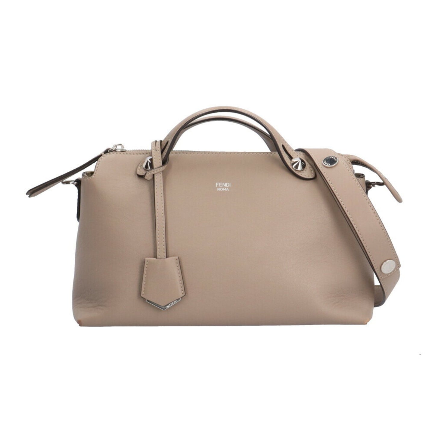 Fendi By The Way Beige Leather Hand Bag