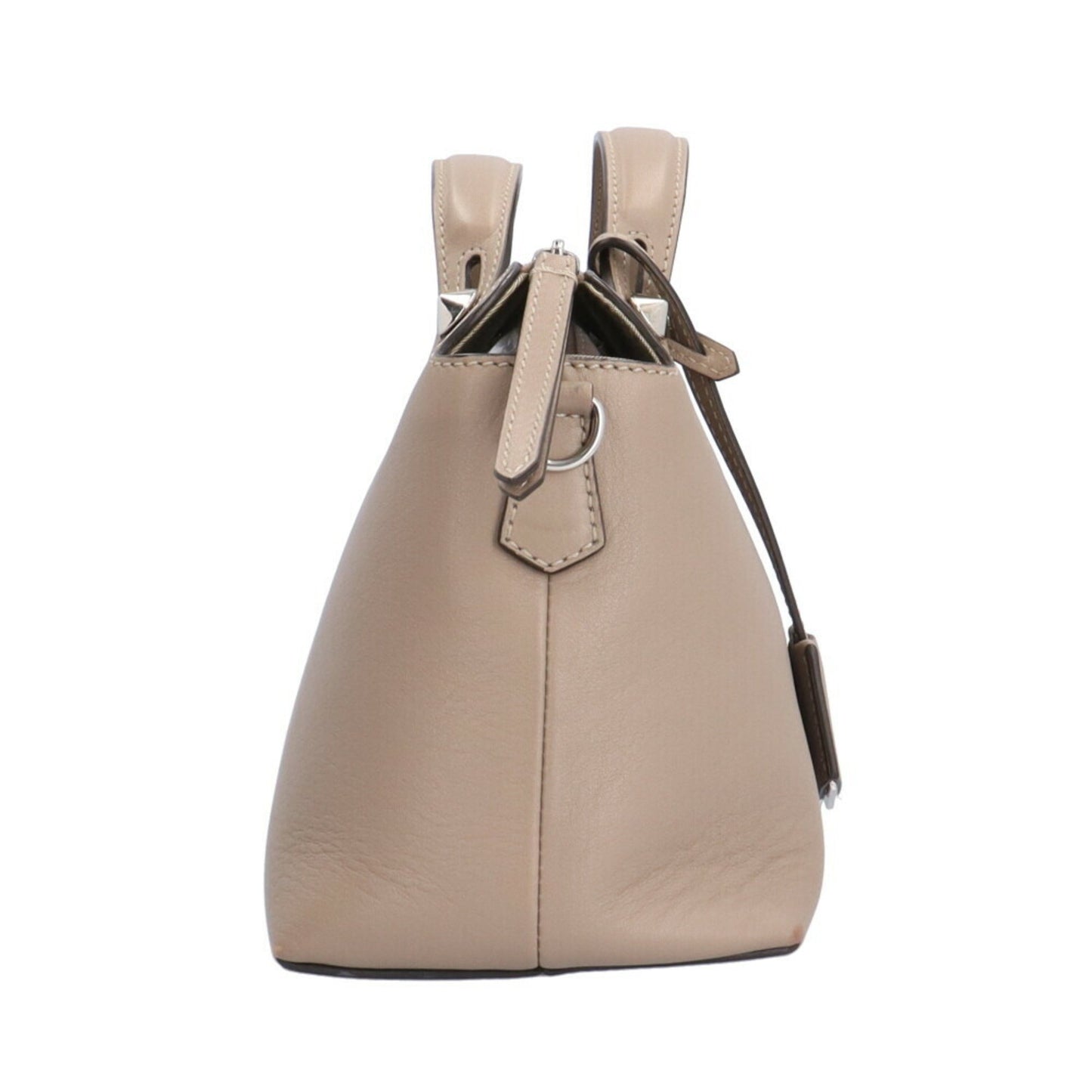 Fendi By The Way Beige Leather Hand Bag