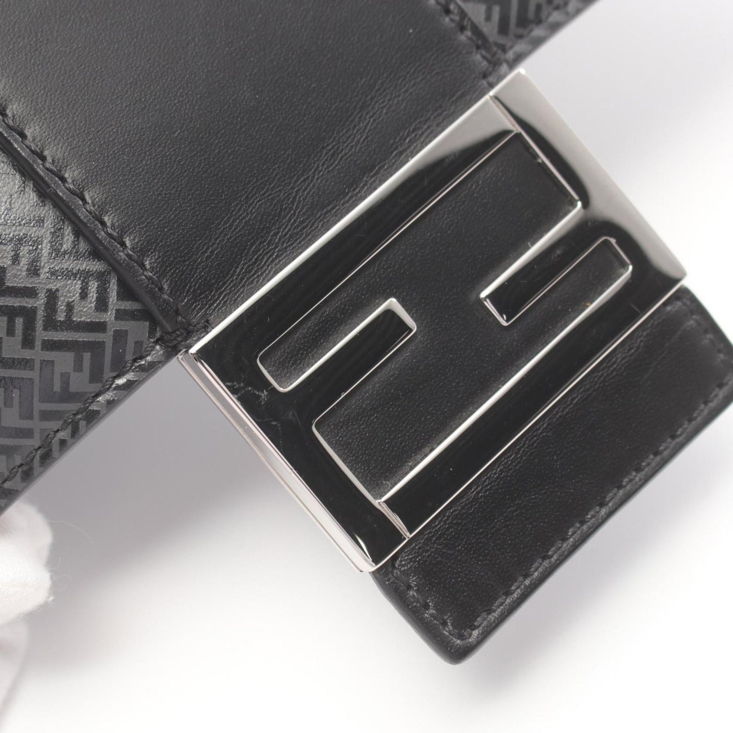 Fendi Baguette Black Leather Shoulder Bag