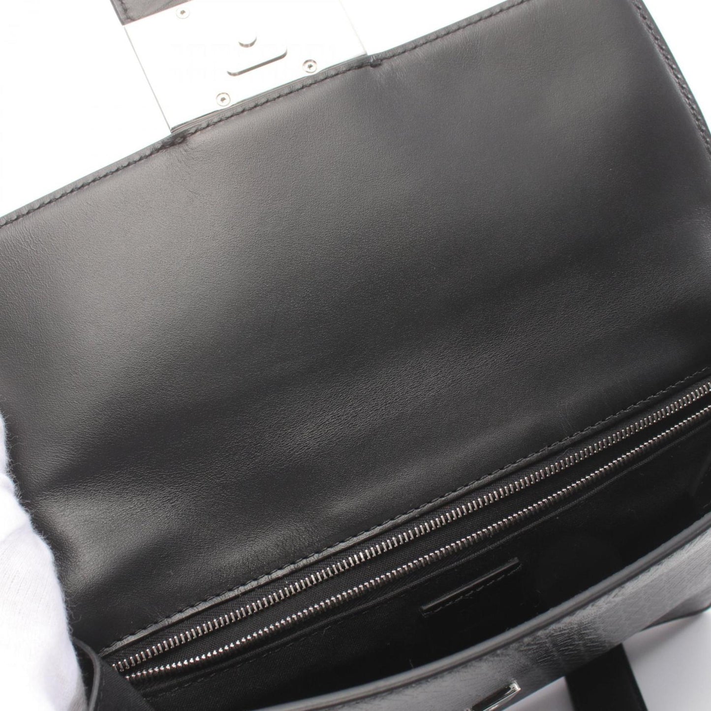 Fendi Baguette Black Leather Shoulder Bag