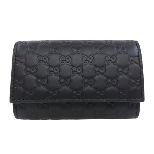 Gucci Key case Black Leather Wallet Accessories