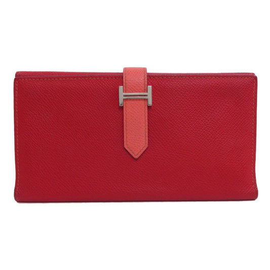 Hermès Béarn Red Leather Wallet Accessories