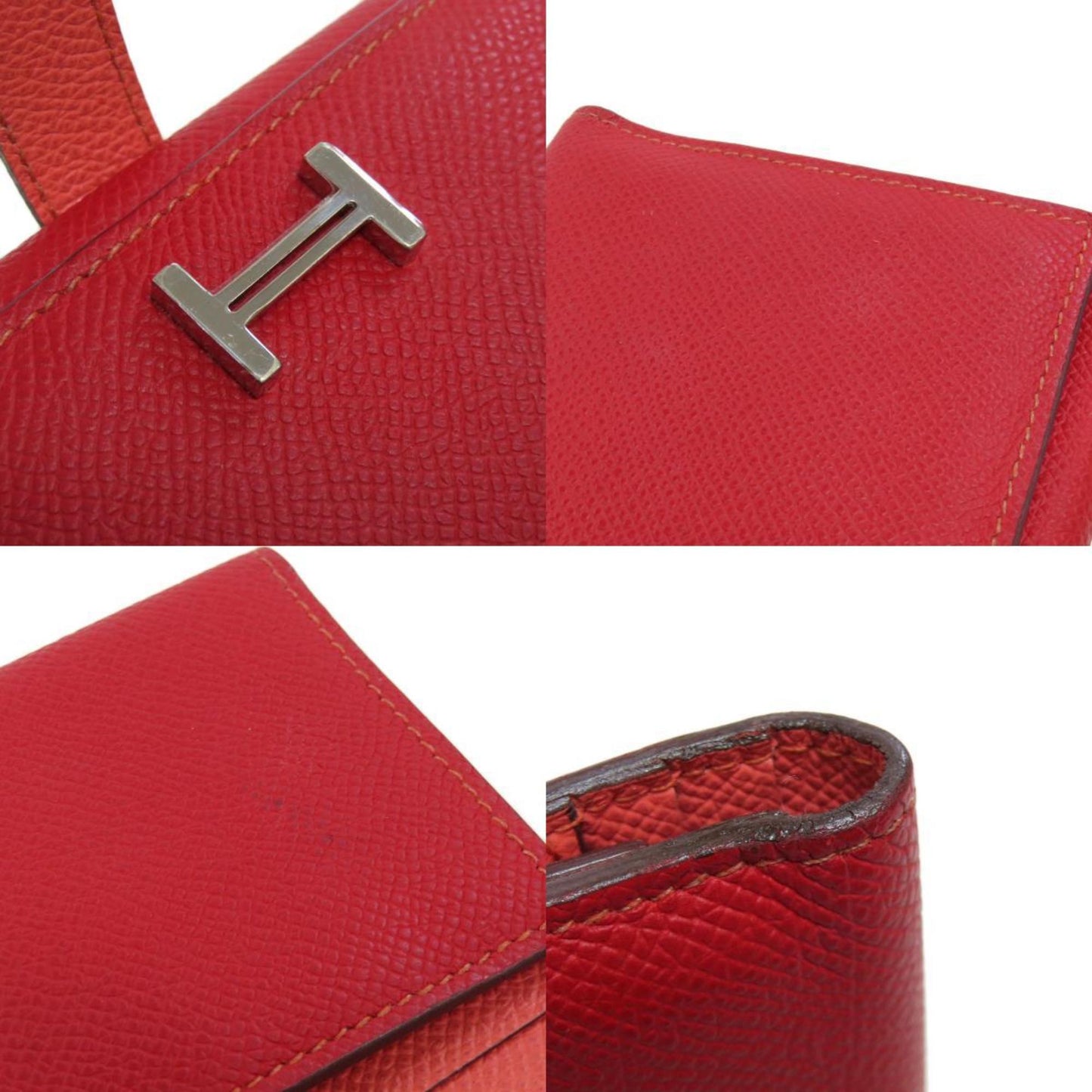 Hermès Béarn Red Leather Wallet Accessories