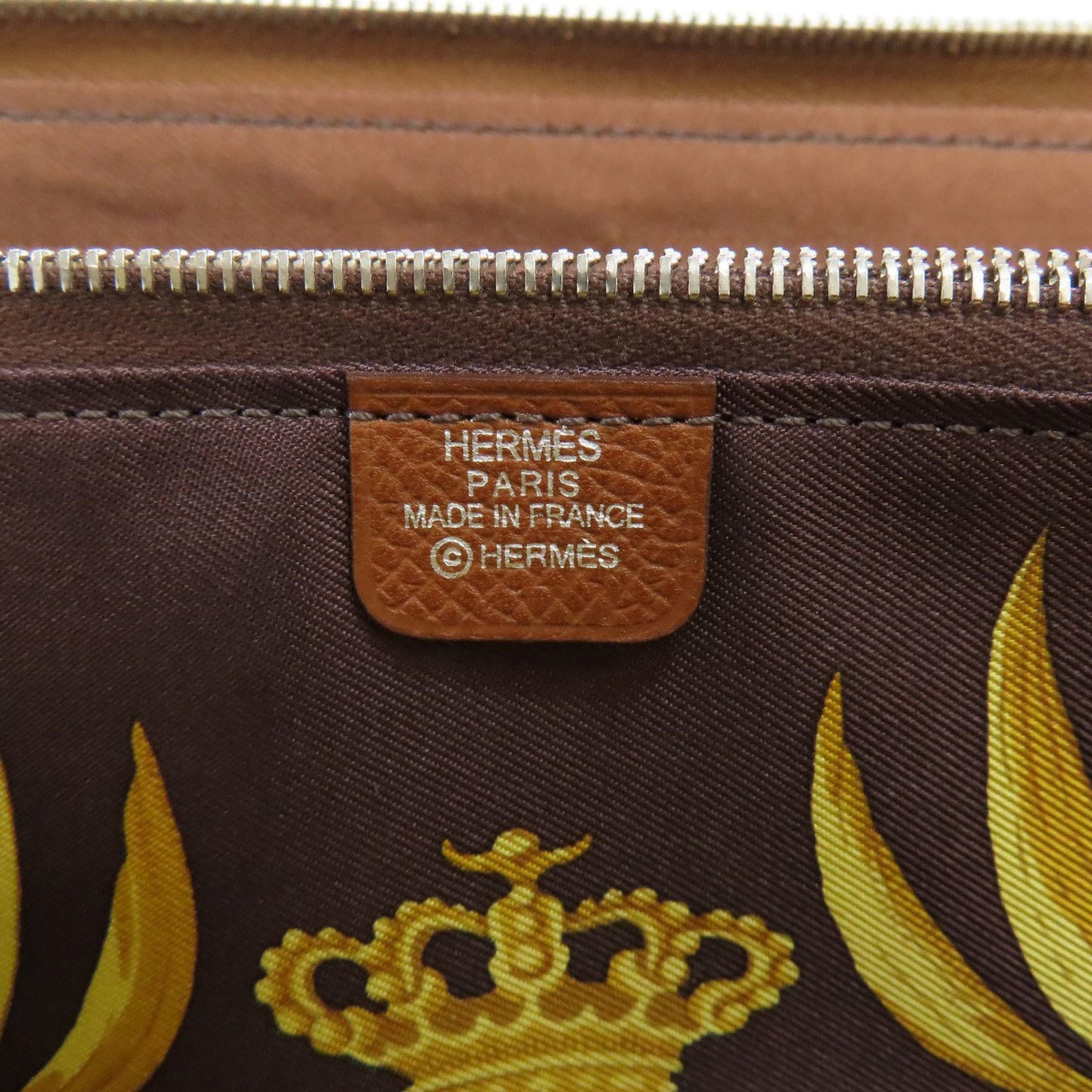 Hermès Silk'In Brown Leather Wallet Accessories