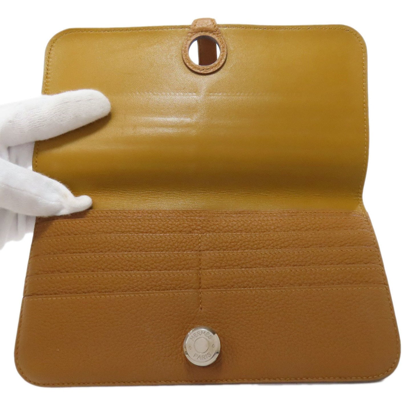 Hermès Dogon Brown Leather Wallet Accessories