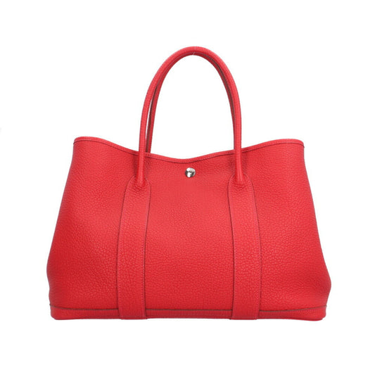 Hermès Garden Party Red Leather Hand Bag