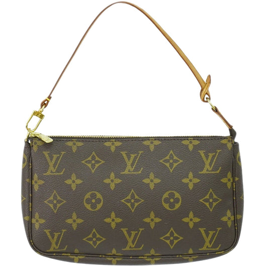 Louis Vuitton Pochette Accessoire Brown Canvas Clutch Bag