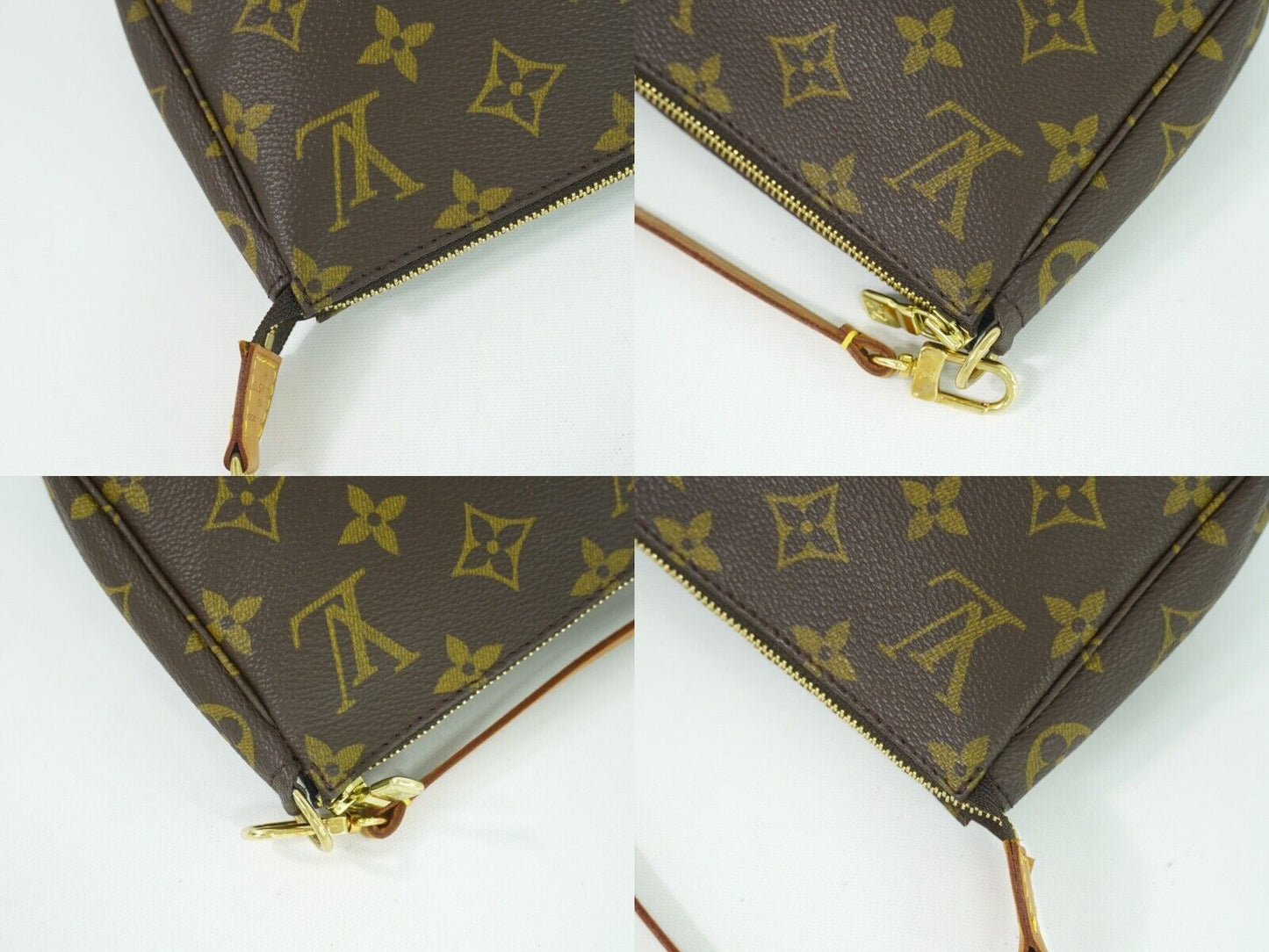 Louis Vuitton Pochette Accessoire Brown Canvas Clutch Bag