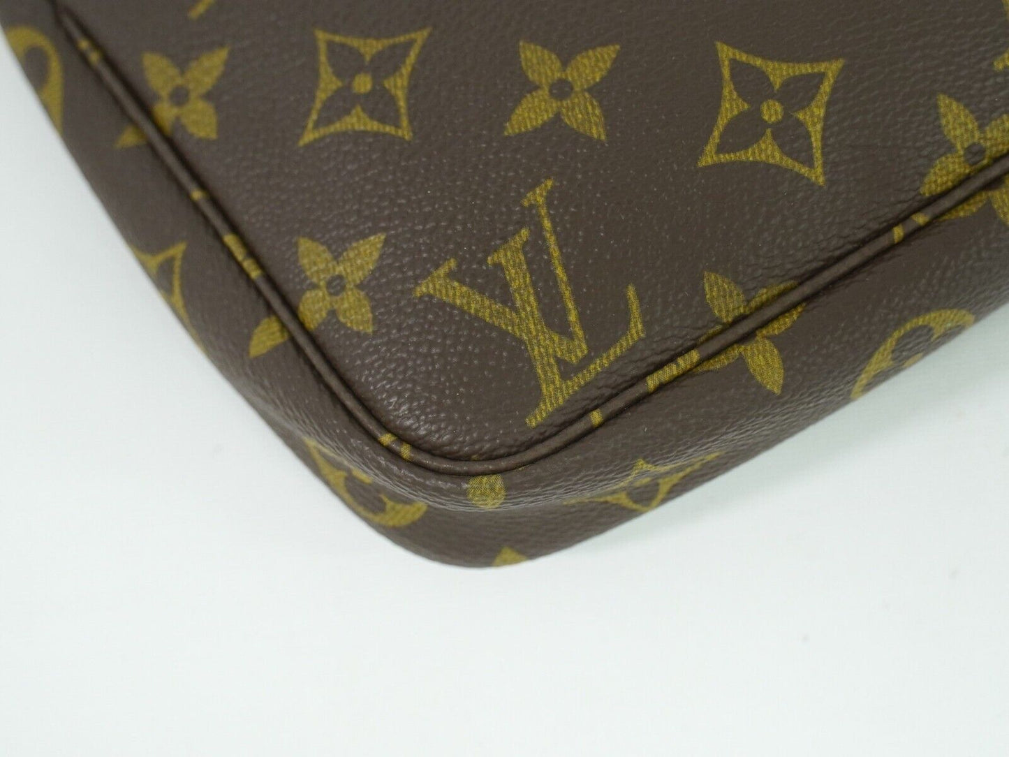 Louis Vuitton Pochette Accessoire Brown Canvas Clutch Bag