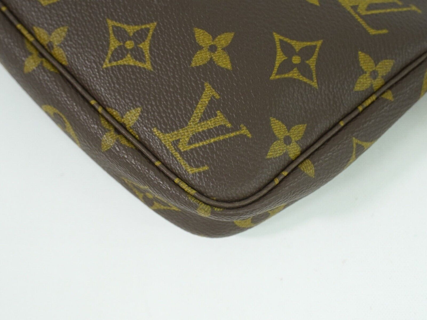 Louis Vuitton Pochette Accessoire Brown Canvas Clutch Bag