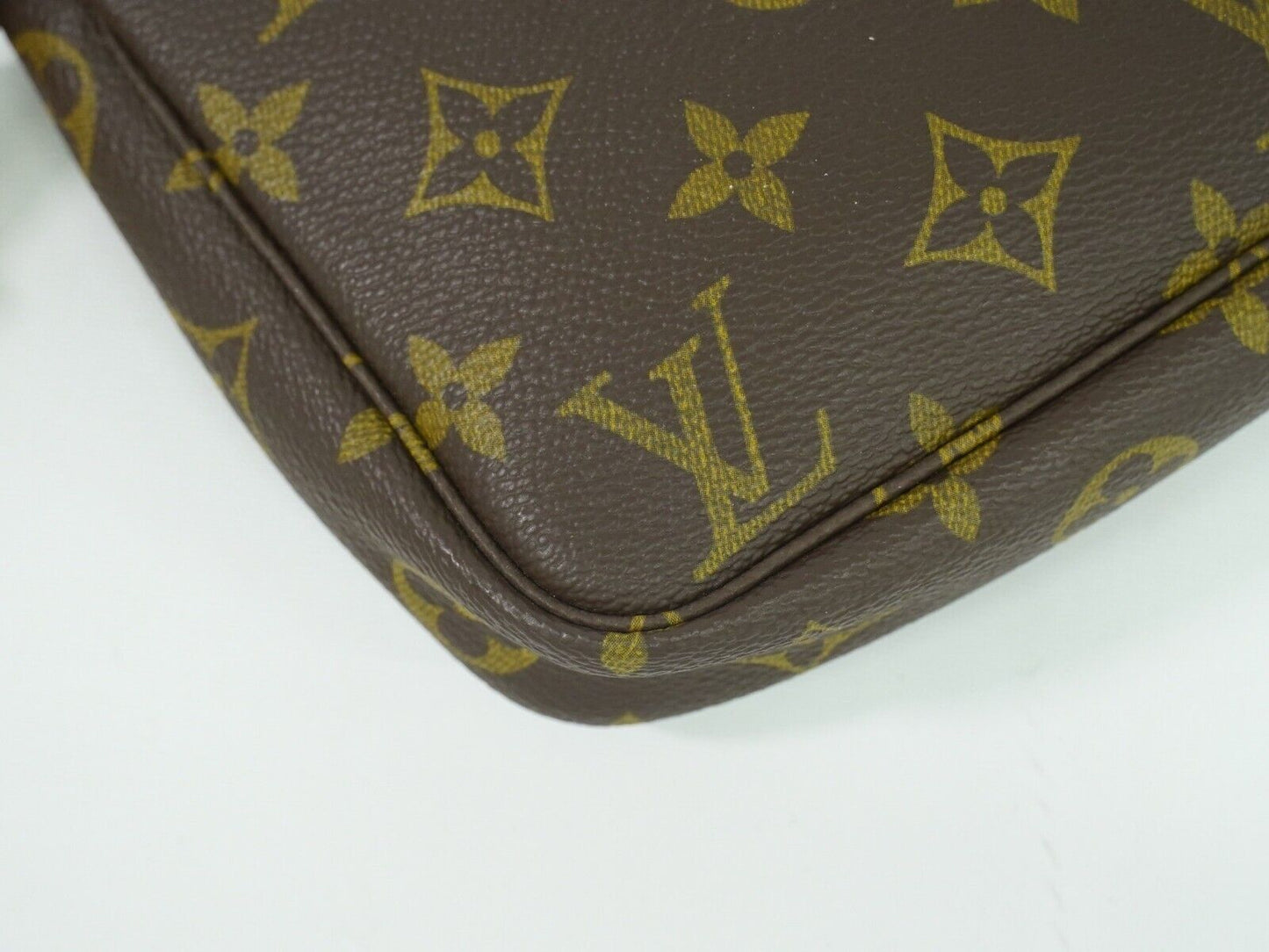 Louis Vuitton Pochette Accessoire Brown Canvas Clutch Bag