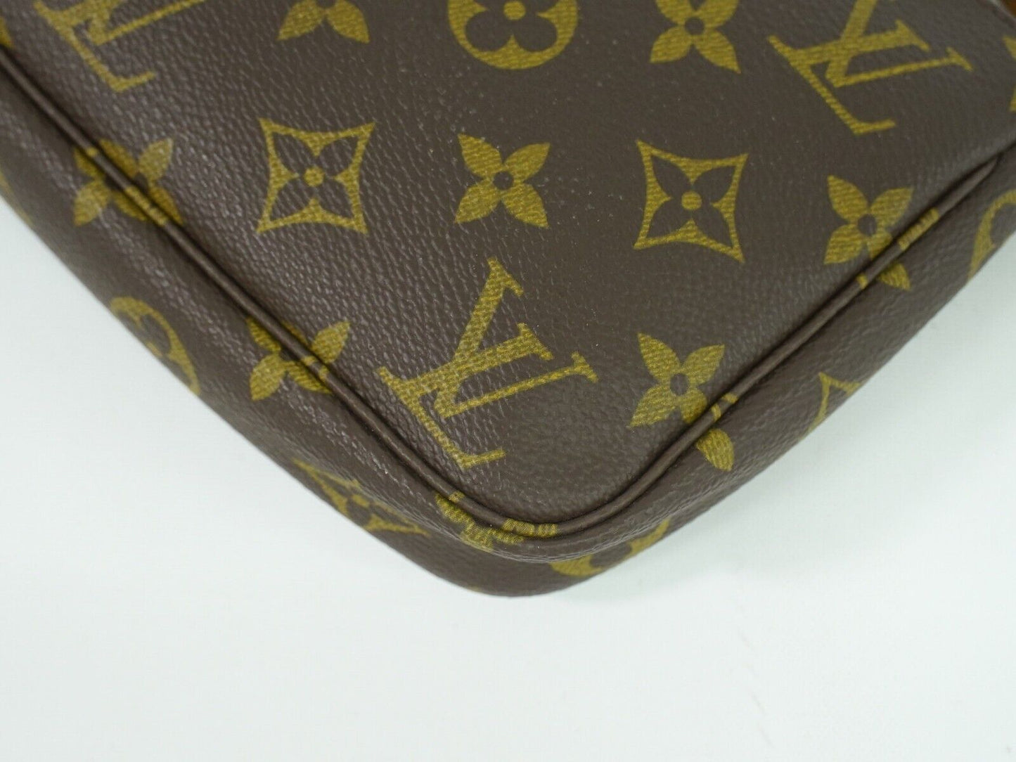 Louis Vuitton Pochette Accessoire Brown Canvas Clutch Bag