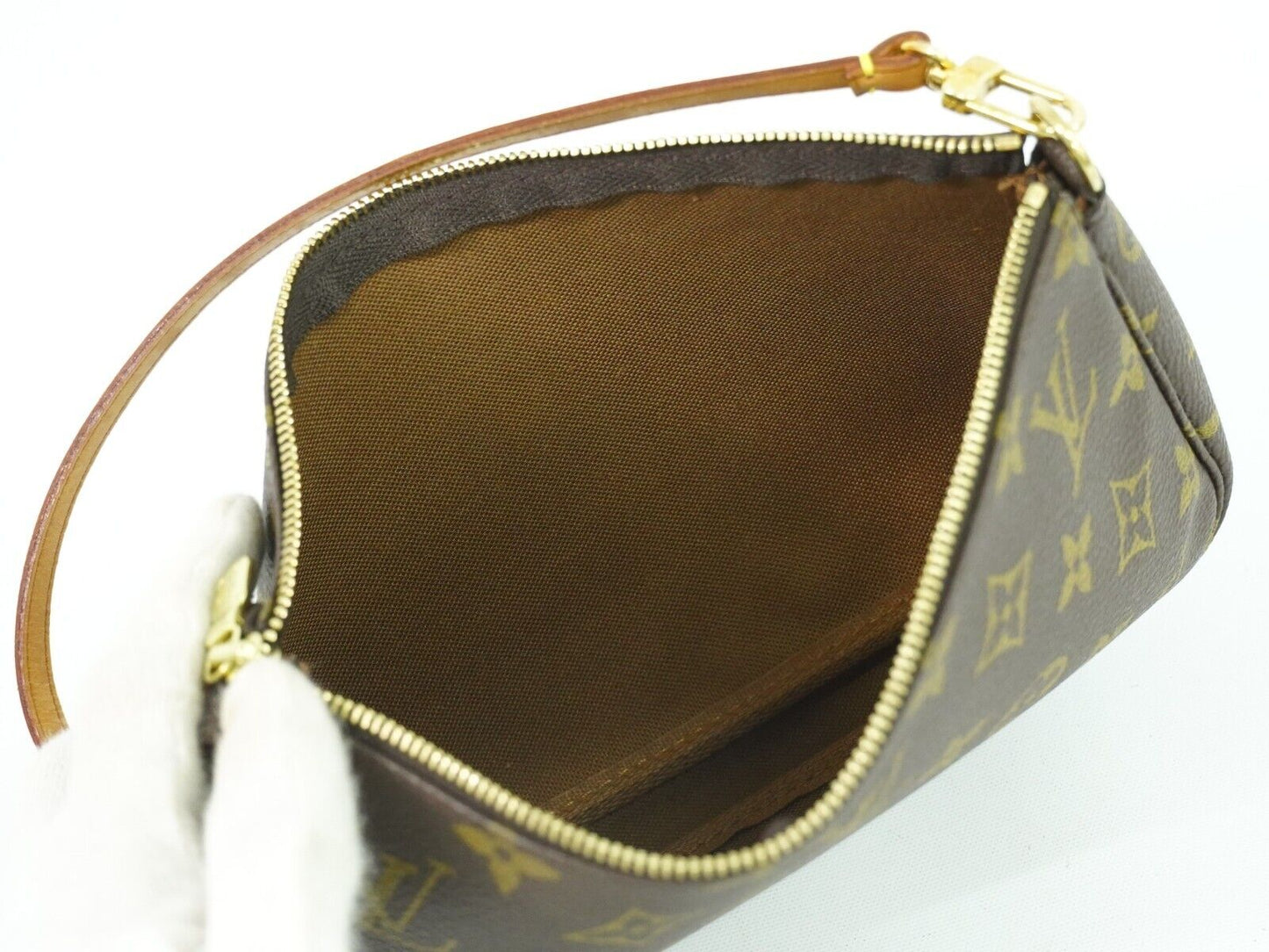 Louis Vuitton Pochette Accessoire Brown Canvas Clutch Bag