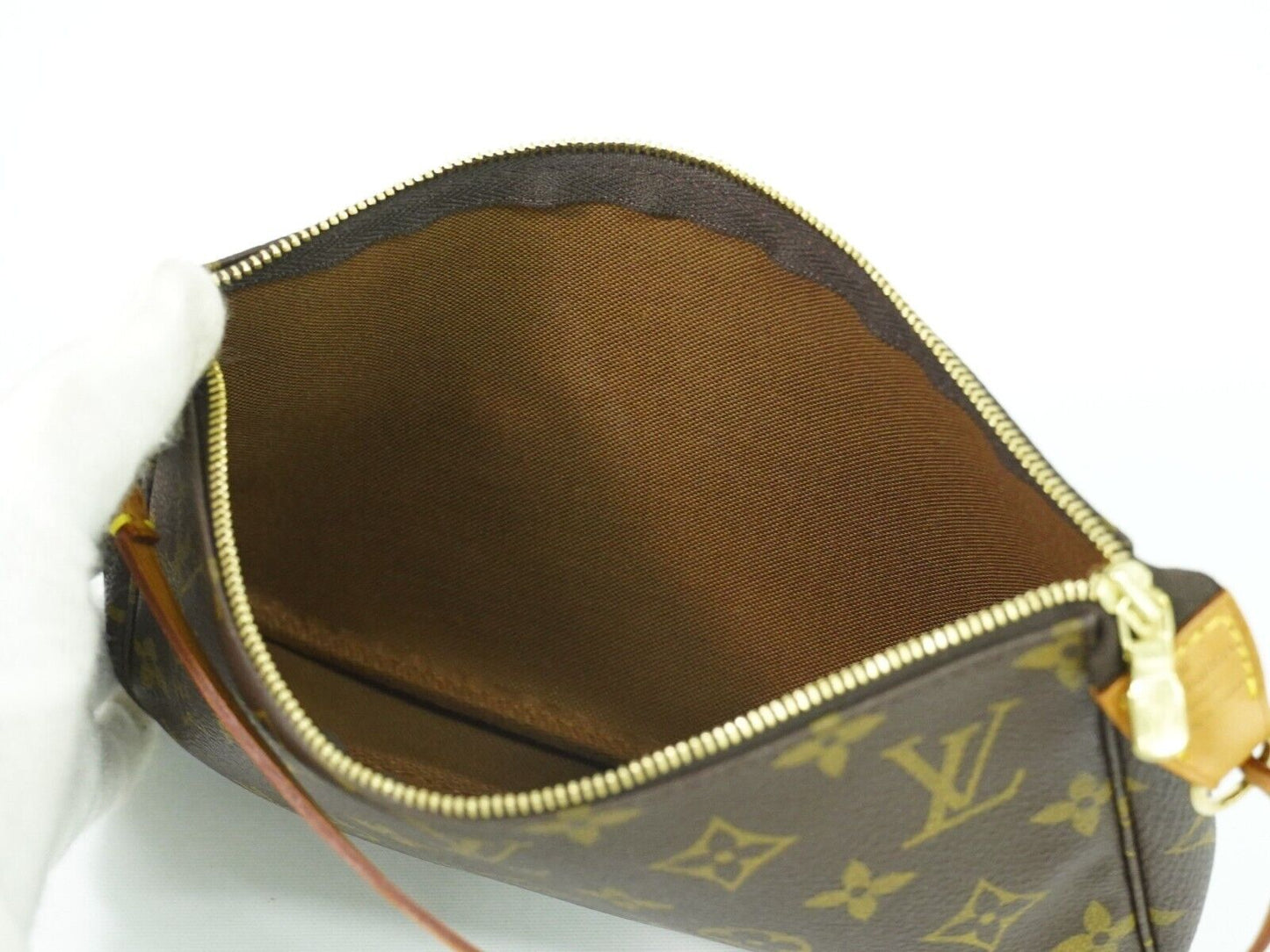 Louis Vuitton Pochette Accessoire Brown Canvas Clutch Bag