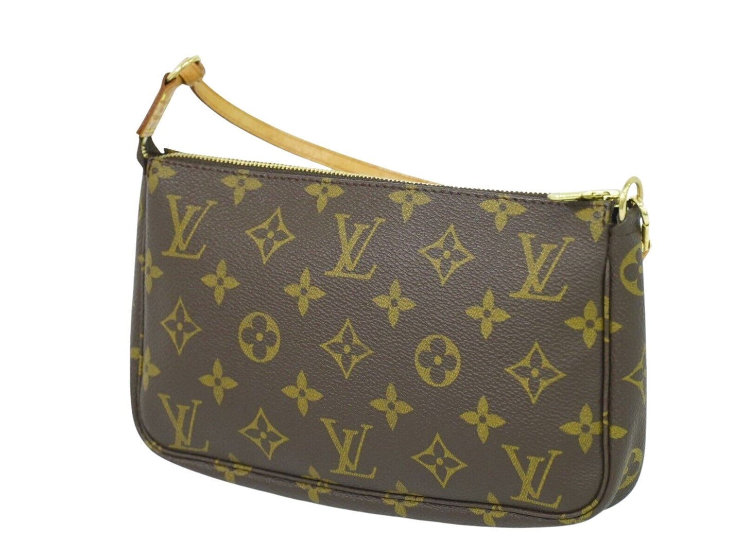 Louis Vuitton Pochette Accessoire Brown Canvas Clutch Bag