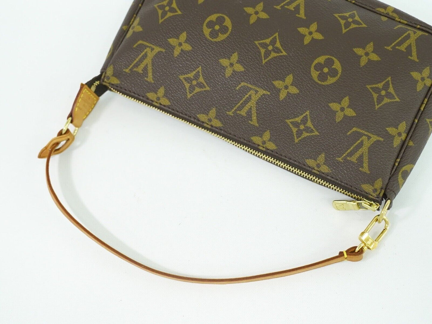 Louis Vuitton Pochette Accessoire Brown Canvas Clutch Bag