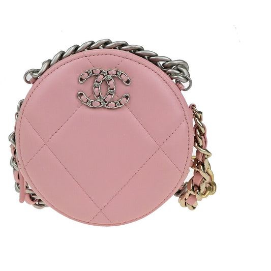 Chanel Chanel 19 Pink Leather Hand Bag