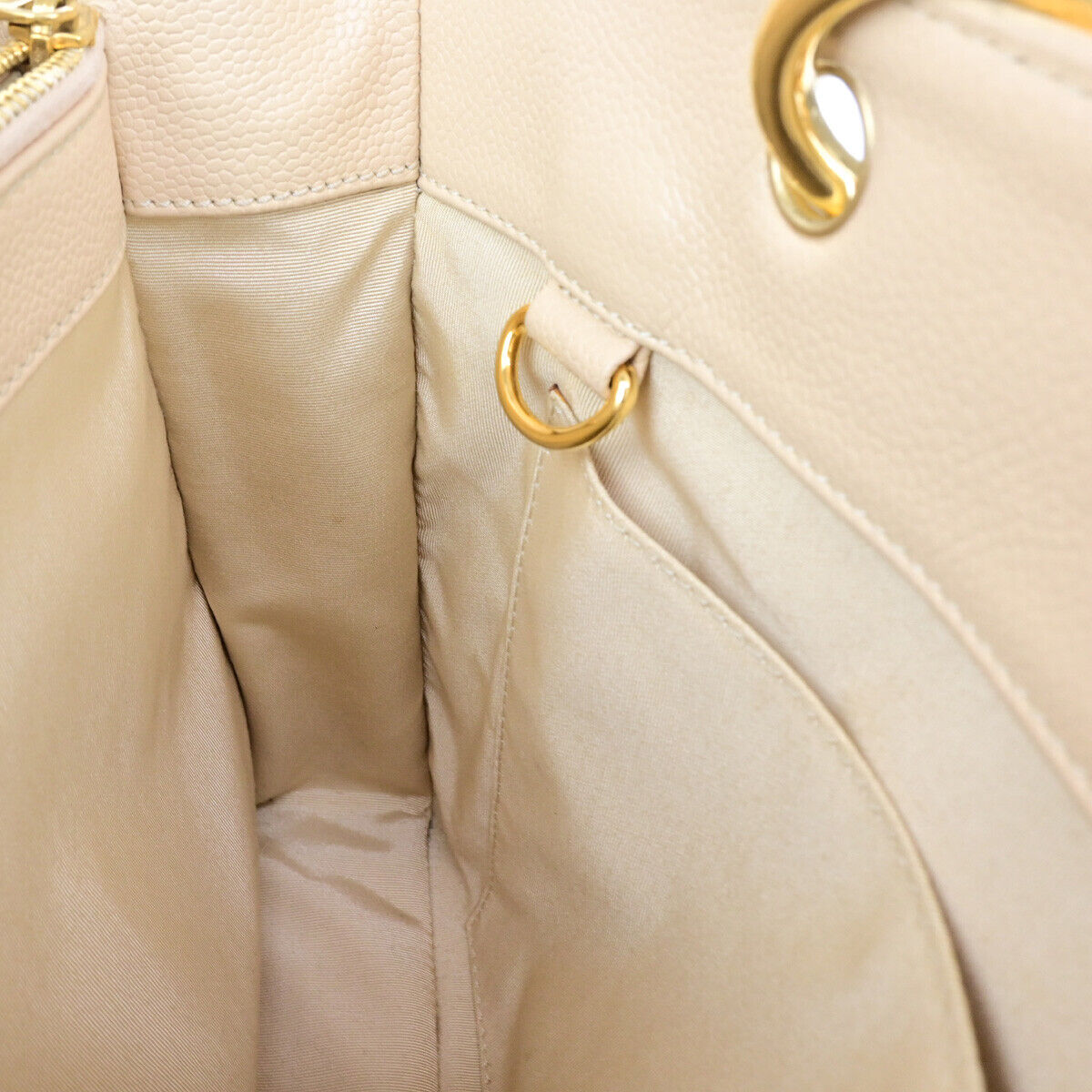 Chanel Shopping Beige Leather Tote Bag