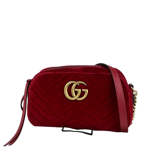 Gucci GG Marmont Red Synthetic Hand Bag