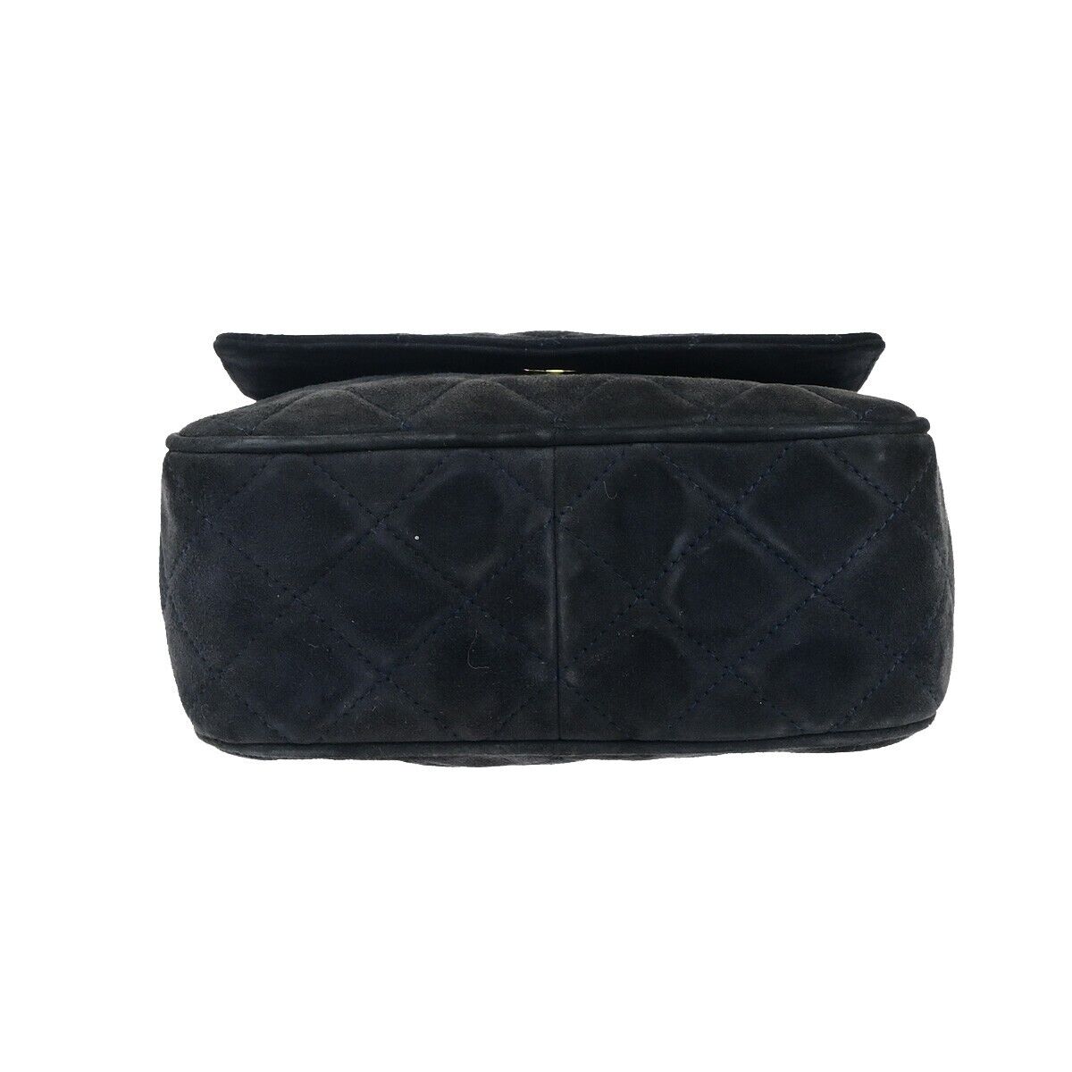 Chanel Camera Navy Suede Hand Bag