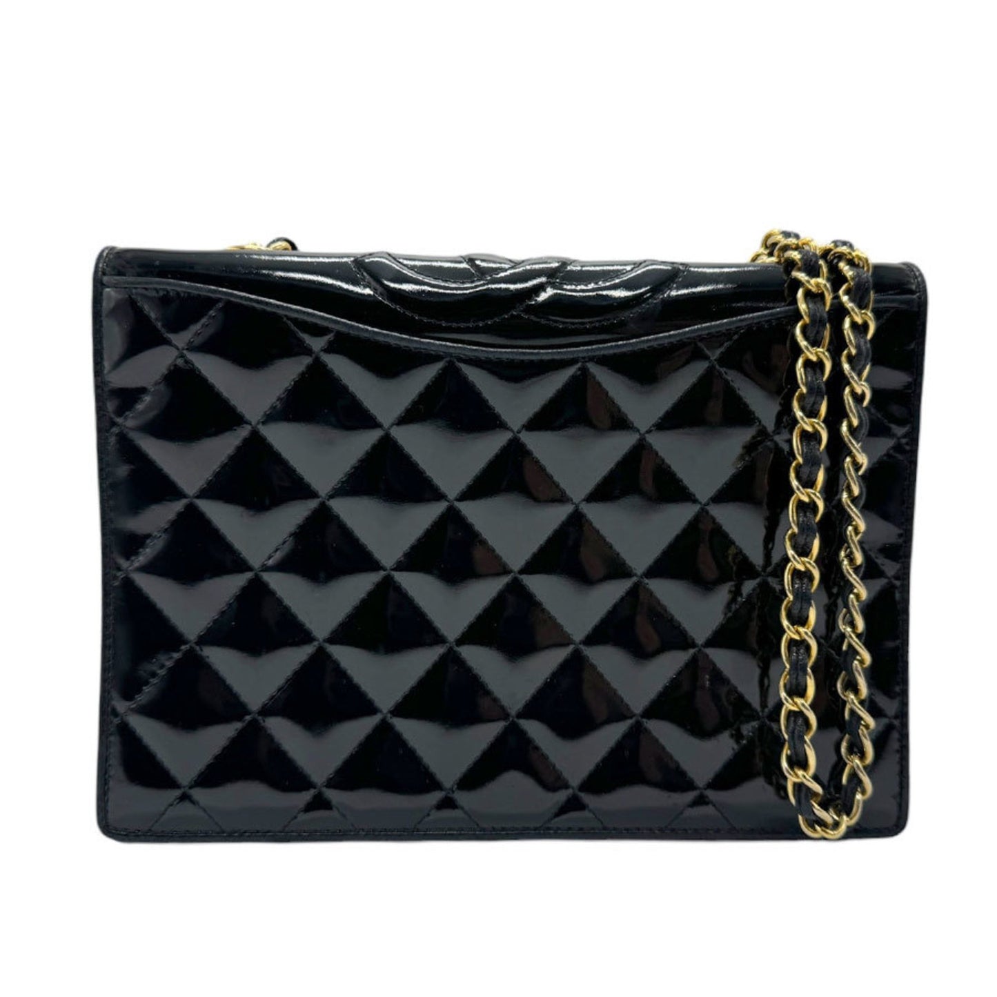 Chanel Black Patent Leather Shoulder Bag