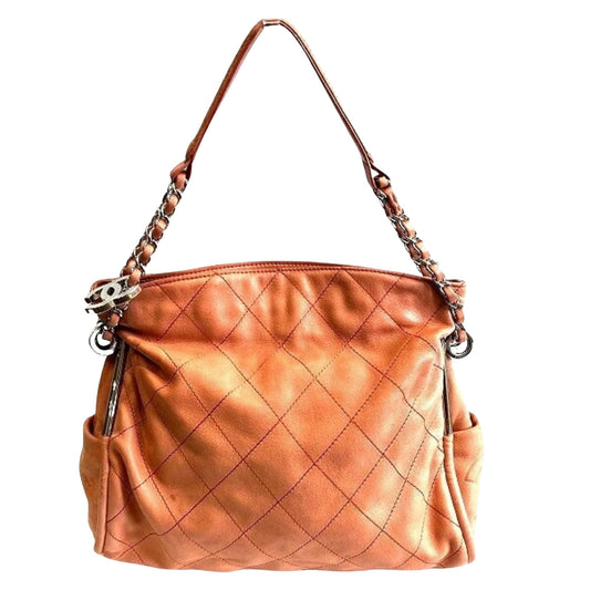 Chanel Timeless Orange Leather Shoulder Bag