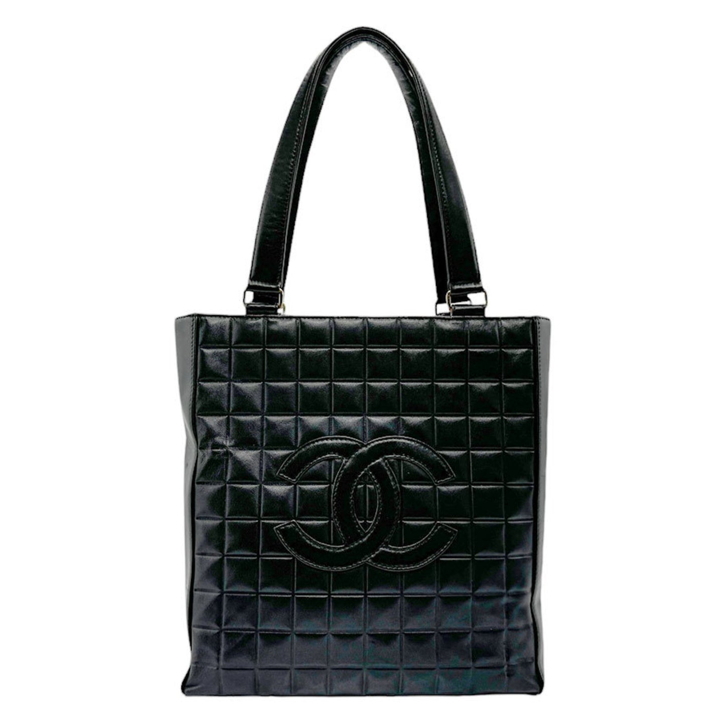 Chanel Chocolate bar Black Leather Hand Bag