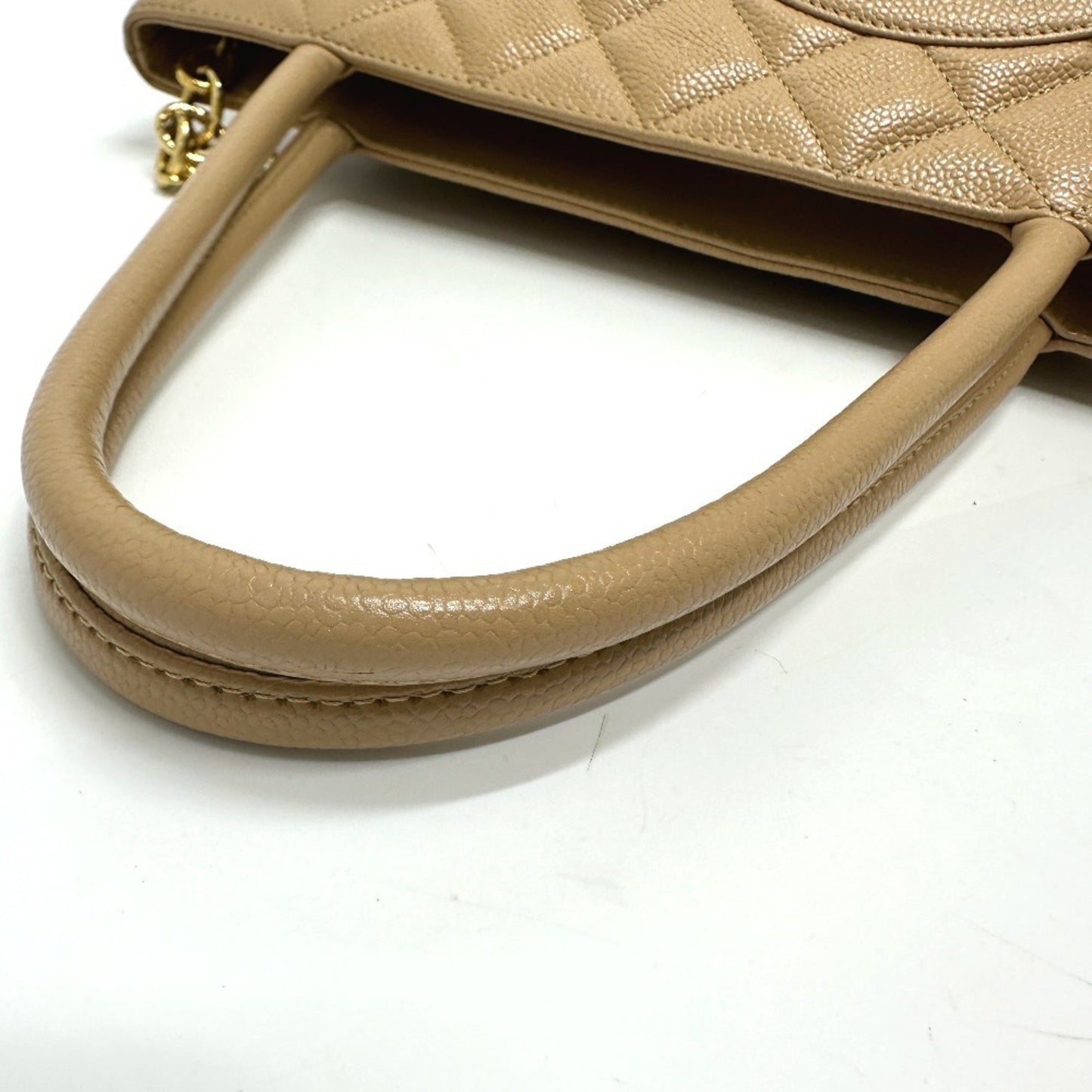 Chanel Shopping Beige Leather Tote Bag