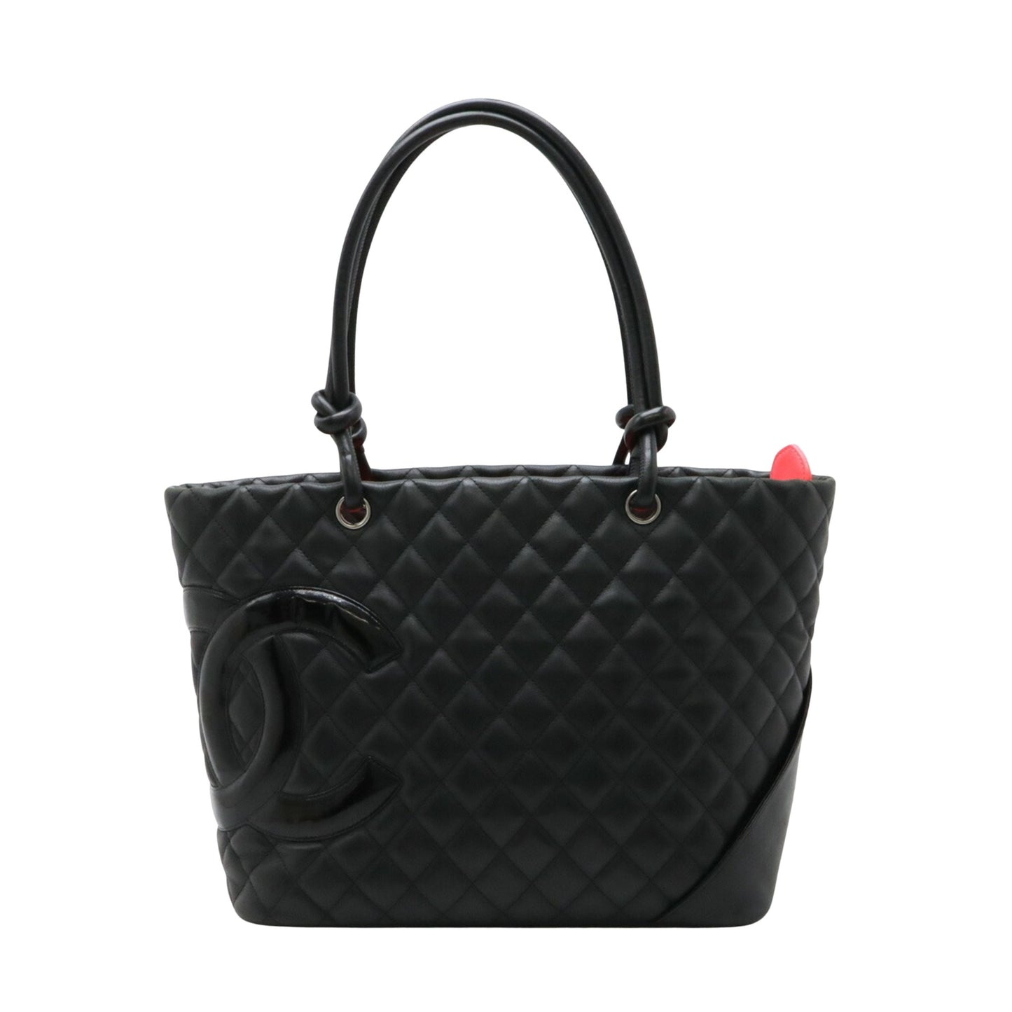 Chanel Cambon Black Leather Tote Bag