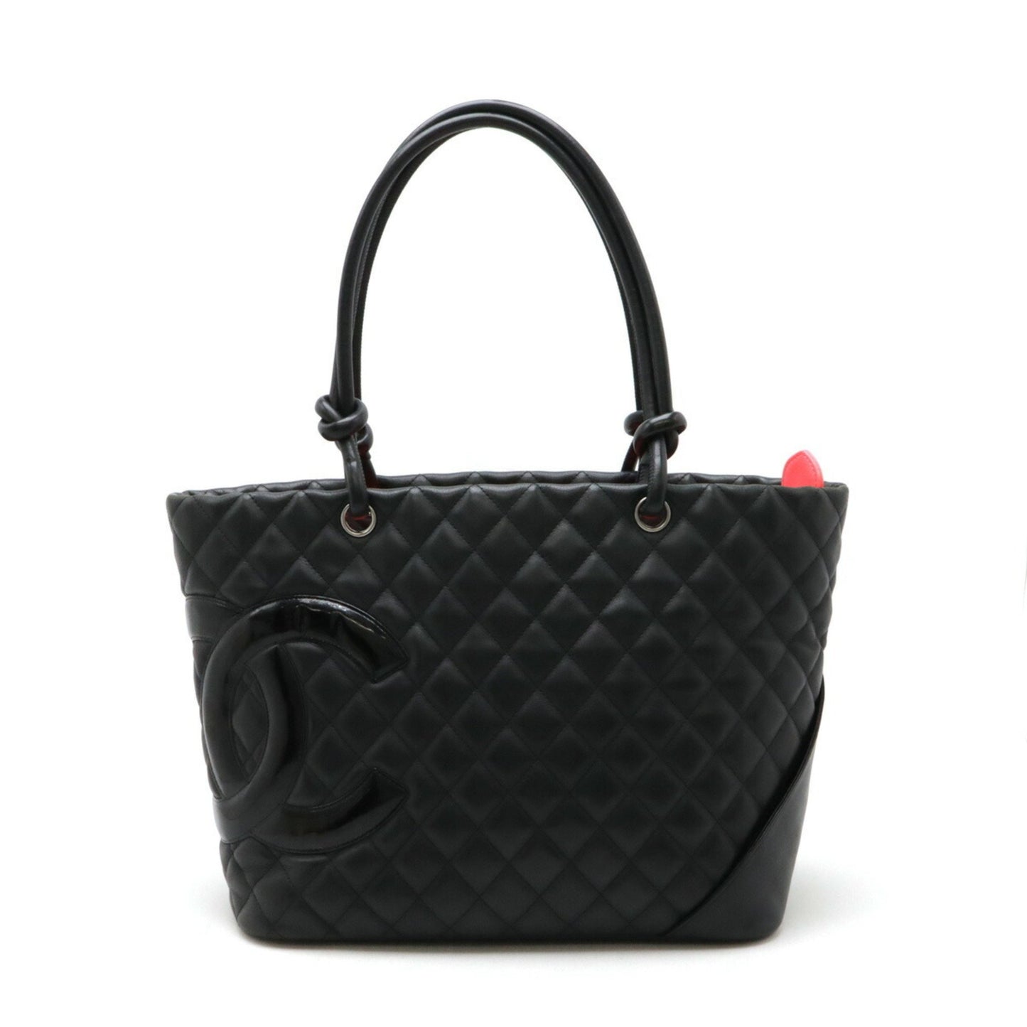 Chanel Cambon Black Leather Tote Bag