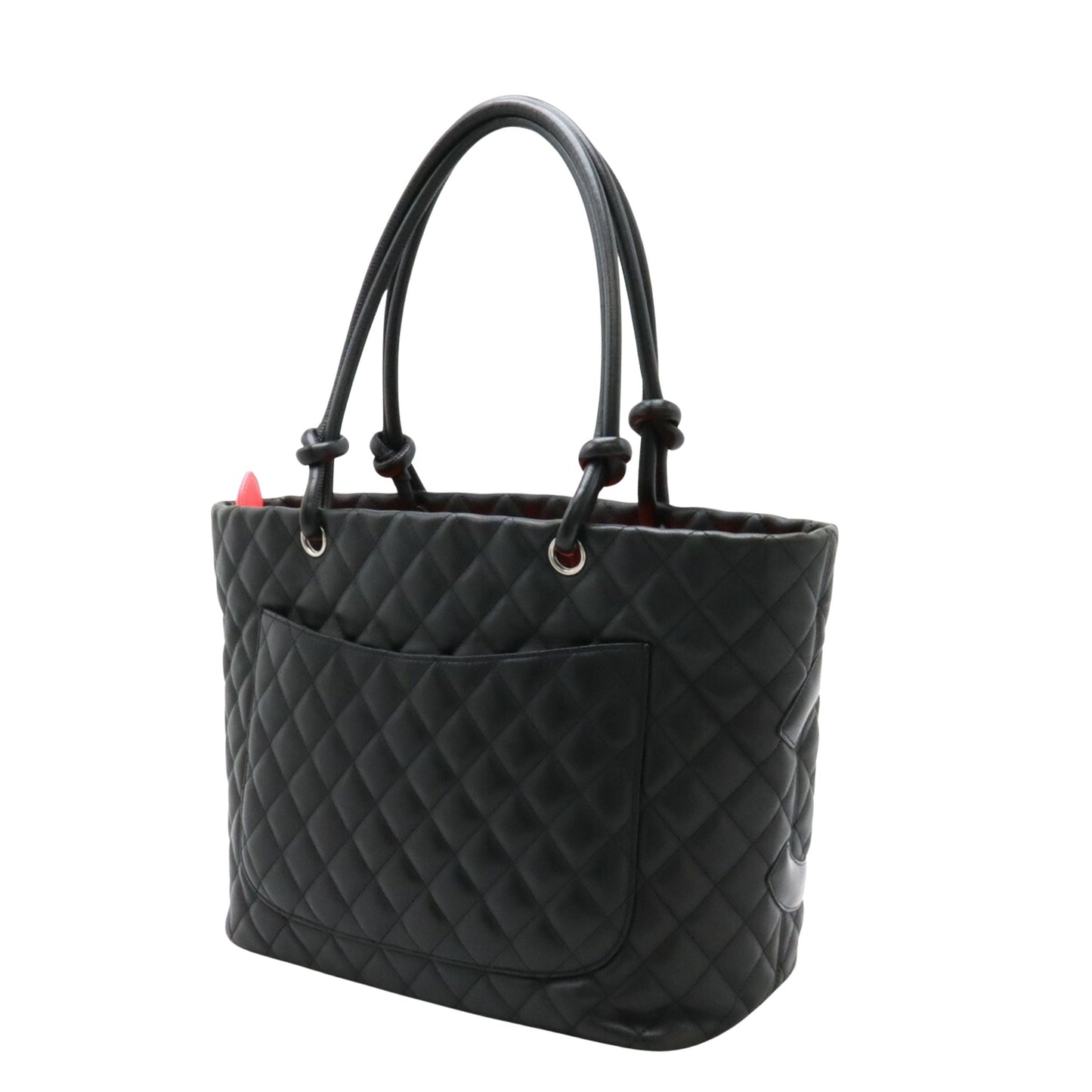 Chanel Cambon Black Leather Tote Bag