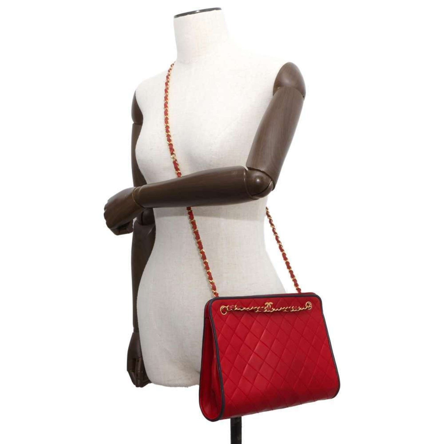 Chanel Cabas Red Leather Tote Bag