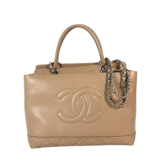 Chanel Cc Brown Leather Shoulder Bag