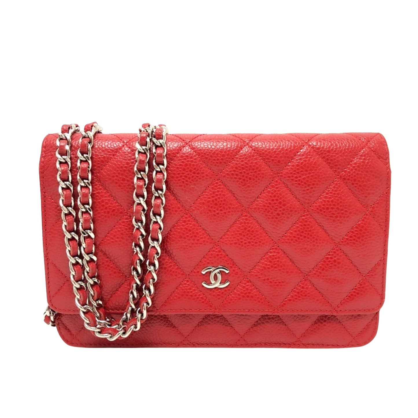 Chanel Wallet On Chain Red Leather Shoulder Bag