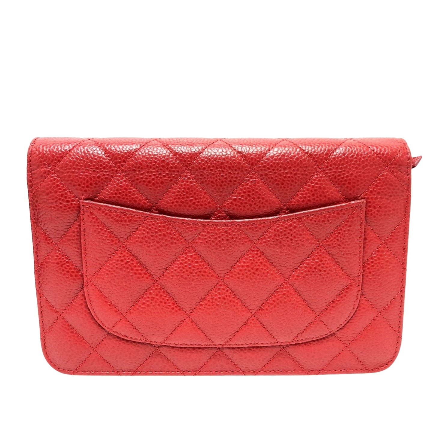 Chanel Wallet On Chain Red Leather Shoulder Bag