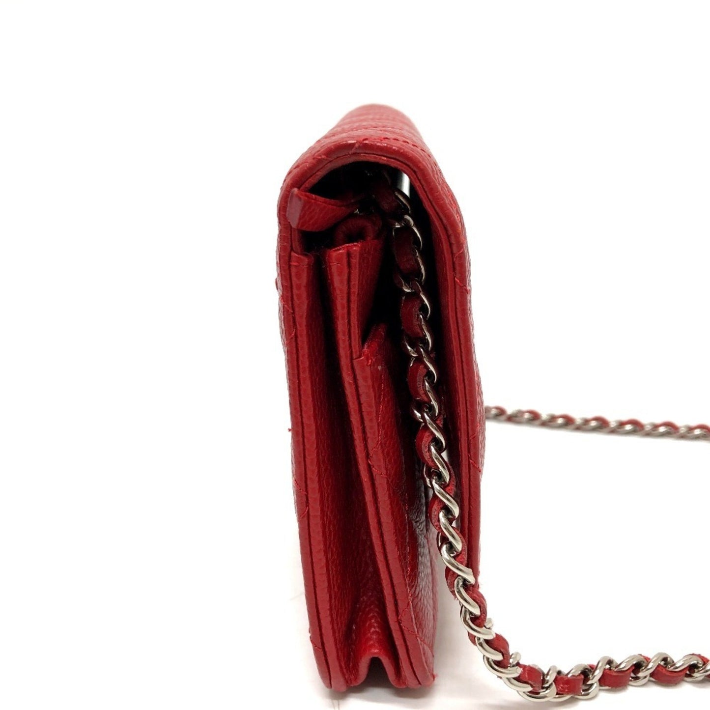 Chanel Wallet On Chain Red Leather Shoulder Bag