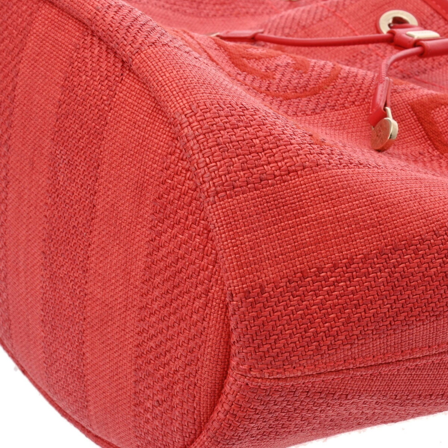 Chanel Deauville Red Leather Shoulder Bag