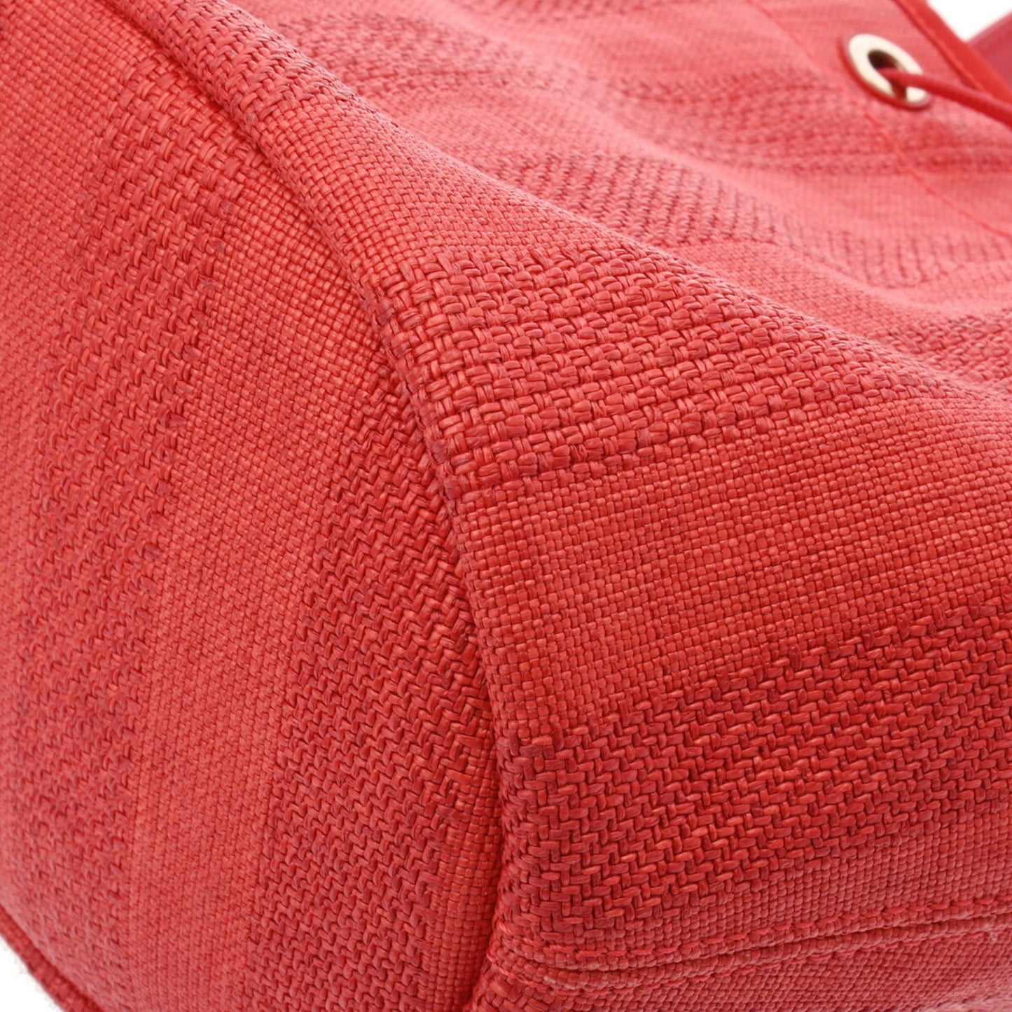 Chanel Deauville Red Leather Shoulder Bag