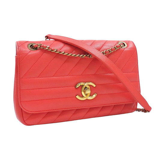 Chanel Flap bag Red Pony-style Calfskin Shoulder Bag