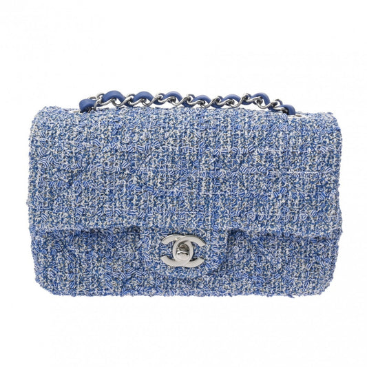 Chanel Timeless Blue Tweed Shoulder Bag