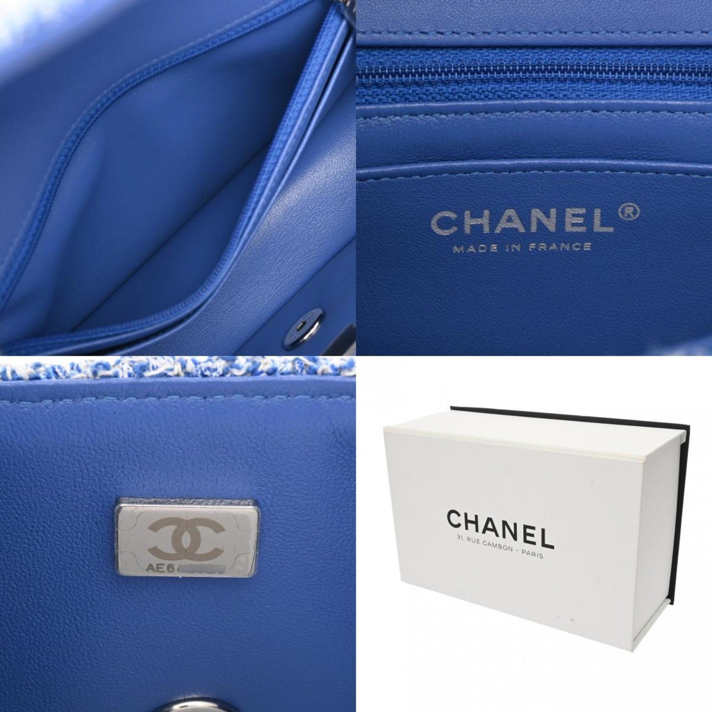 Chanel Timeless Blue Tweed Shoulder Bag