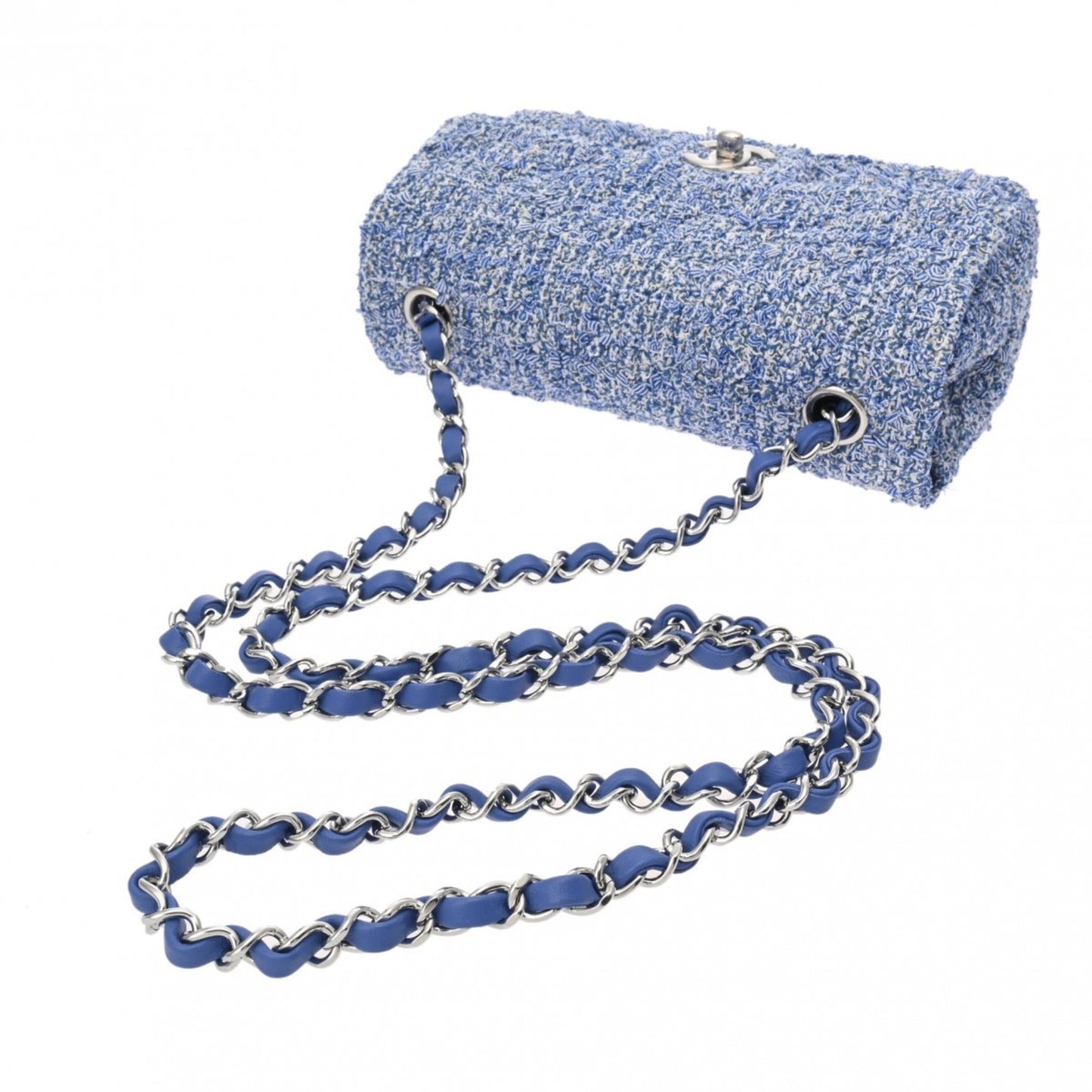 Chanel Timeless Blue Tweed Shoulder Bag