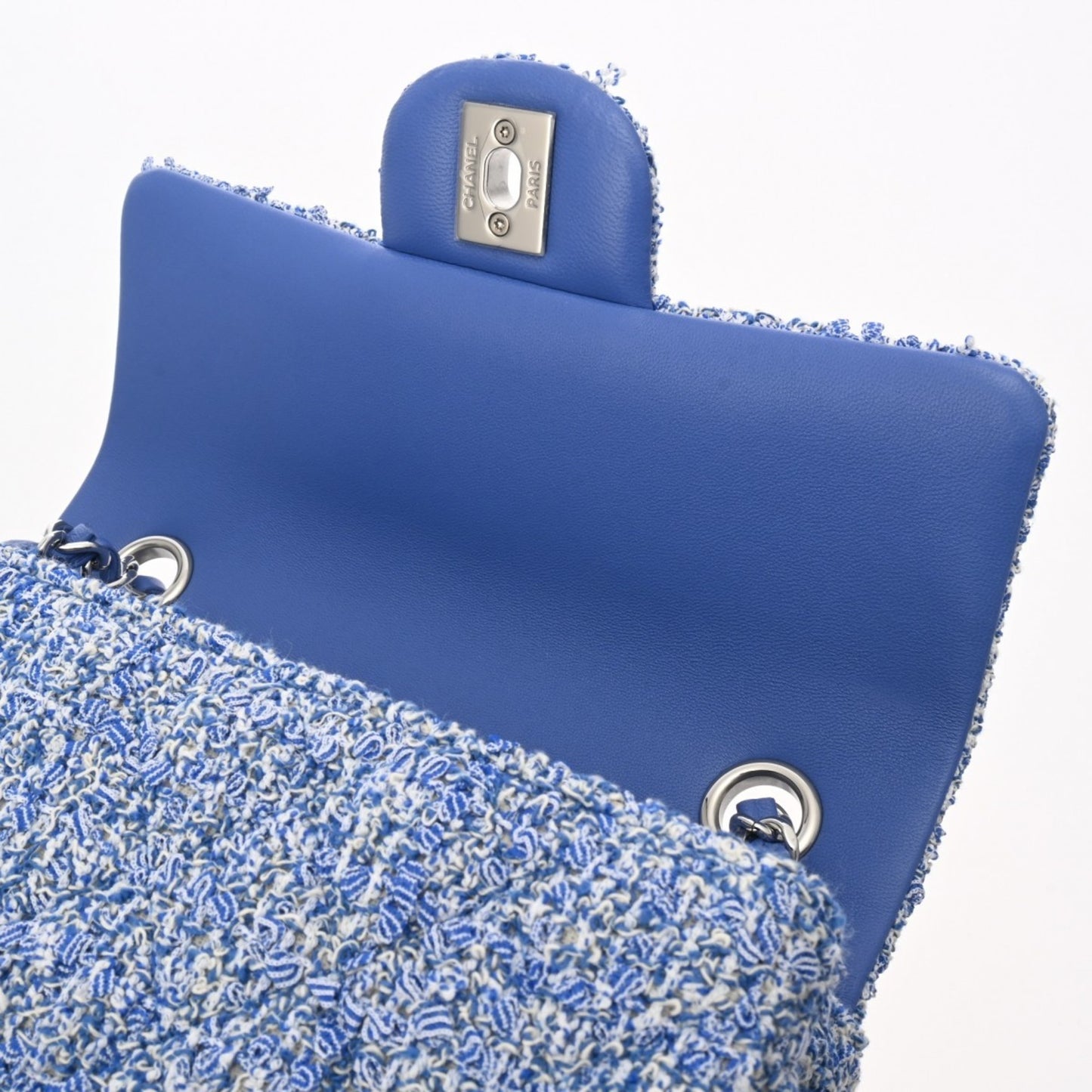 Chanel Timeless Blue Tweed Shoulder Bag